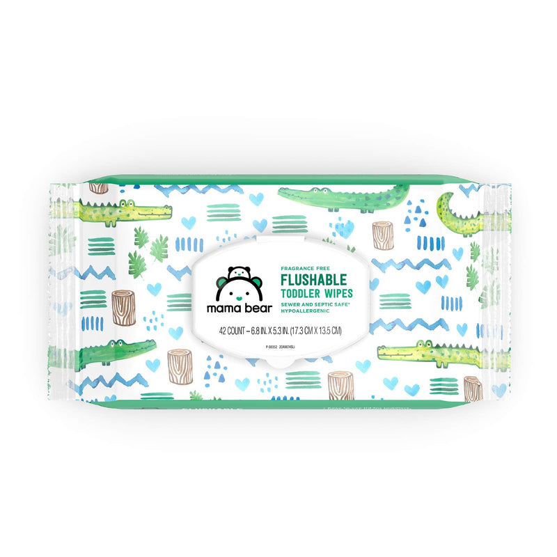 An Amazon Brand: Mama Bear Fragrance-Free Flushable Toddler Wipes, 8 Packs, 336 Wipes - NewNest Australia