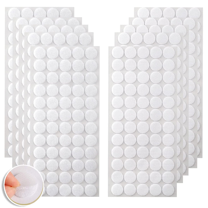 Self Adhesive Dots 600PCS (300 Pairs) 3/4"/20mm Strong Sticky Dot Coins Waterproof Hook & Loop Dots with Adhesive for Art Craft Classroom Office Home Deco White 0.78inch/20mm White - NewNest Australia