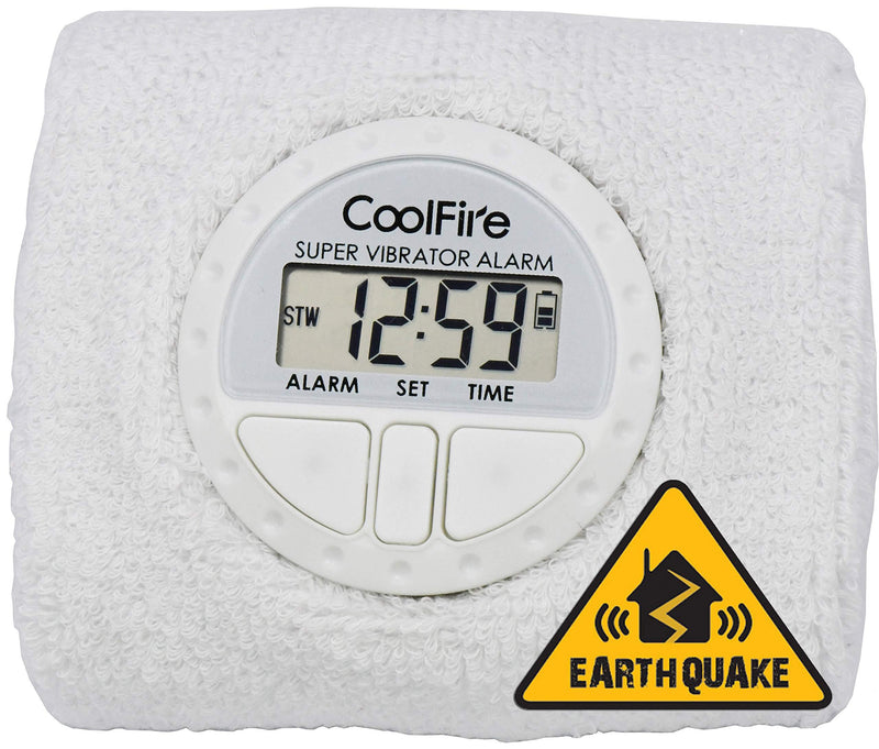 NewNest Australia - CoolFire Boom Vibrating Alarm Clock - Sweat Band Digital Alarm Watch with USB Charging Port - Smart Alarm Clock for Wrist 1685C 