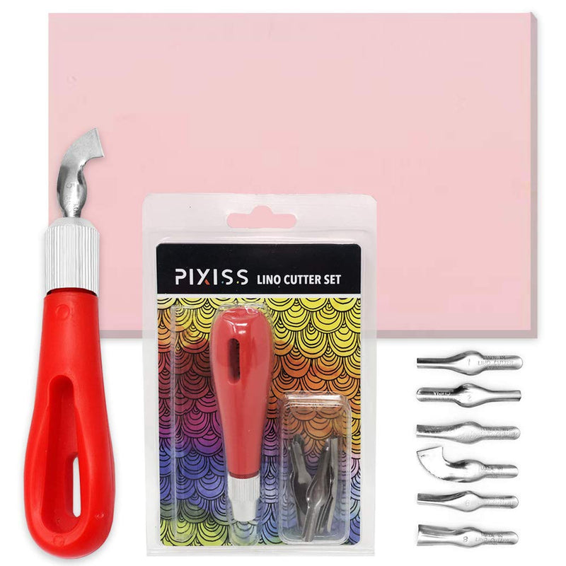 Rubber Block Stamp Carving Block Stamp Making Kit with Cutter Tools, 1 Carving Rubber Stamp for Printmaking, Printing and More 1 Rubber Block + Carving Tool - NewNest Australia
