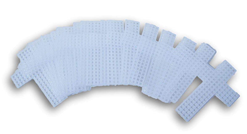 Plastic Embroidery Canvas Cross Shape - 3'' - 20pc - NewNest Australia