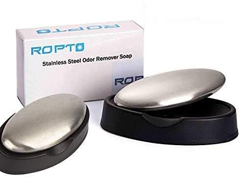 ropto 2 Packs Stainless Steel Soap Hand Odor Remover bar Eliminating Smells Like Onion Garlic Scents from Hands and Skin Kitchen Gadgets - NewNest Australia