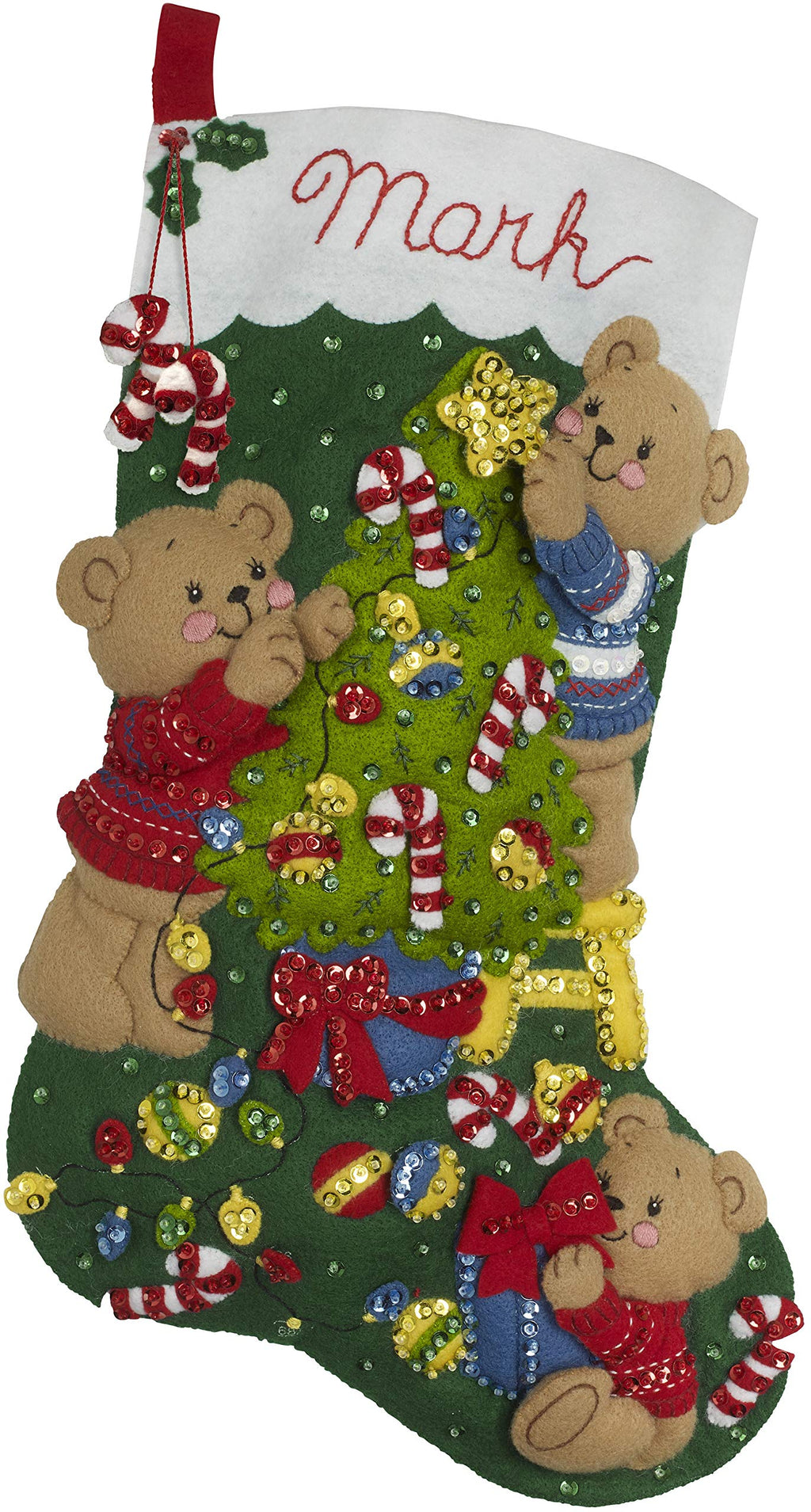 Bucilla Bear Family Christmas Felt Applique Kit - NewNest Australia