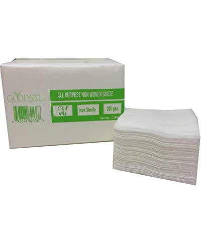 200 PCS (4" X 4") Premium 4-ply Non-Woven, Non-Sterile Sponge Gauze Pad- Medical, Dental, Salon, All Purpose Gauze Sponges Pads -(1 Pack)-White - NewNest Australia