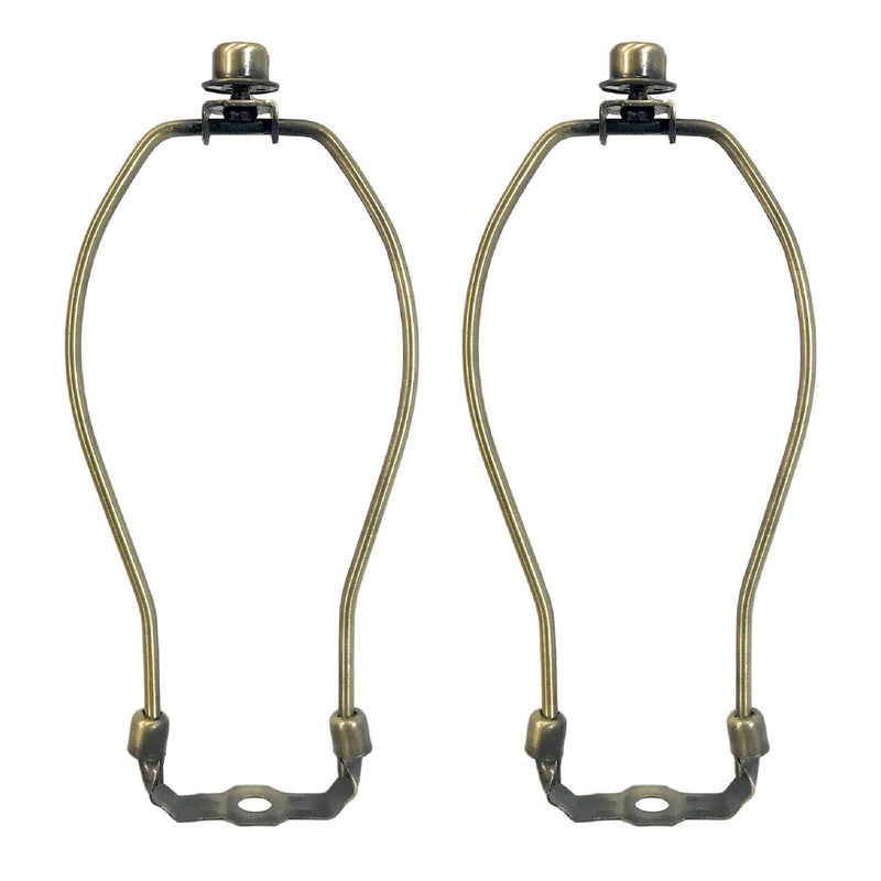 Royal Designs Heavy Duty Harp for Lamp Shade Holder, 8 inch, Antique Brass Base, Set of 2 8 in. - NewNest Australia
