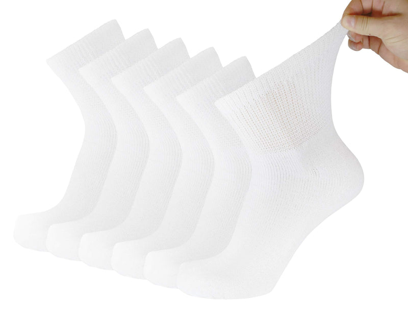 Big and Tall Diabetic Neuropathy Ankle Socks, King Size Mens Athletic Quarter Socks (Size: 13-16) White 6 - NewNest Australia