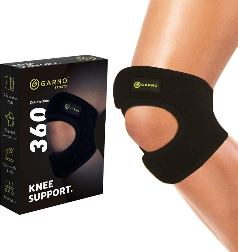 GARNO Knee Brace Plus Size, Dual Patella Tendon Support Strap, Adjustable Neoprene Stabilizer for Meniscus Tear, Arthritis, Tendonitis, MCL, ACL, Pain Relief, Recovery, Running, Men & Women; XL /2XL X-Large/2X-Large (Pack of 1) - NewNest Australia