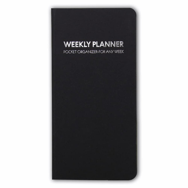Academic Planner, Undated 12 Month Planner,Travel Pocket Weekly Agenda/Monthly Planner, 3-2/3"x7-1/2" (Black) Black - NewNest Australia