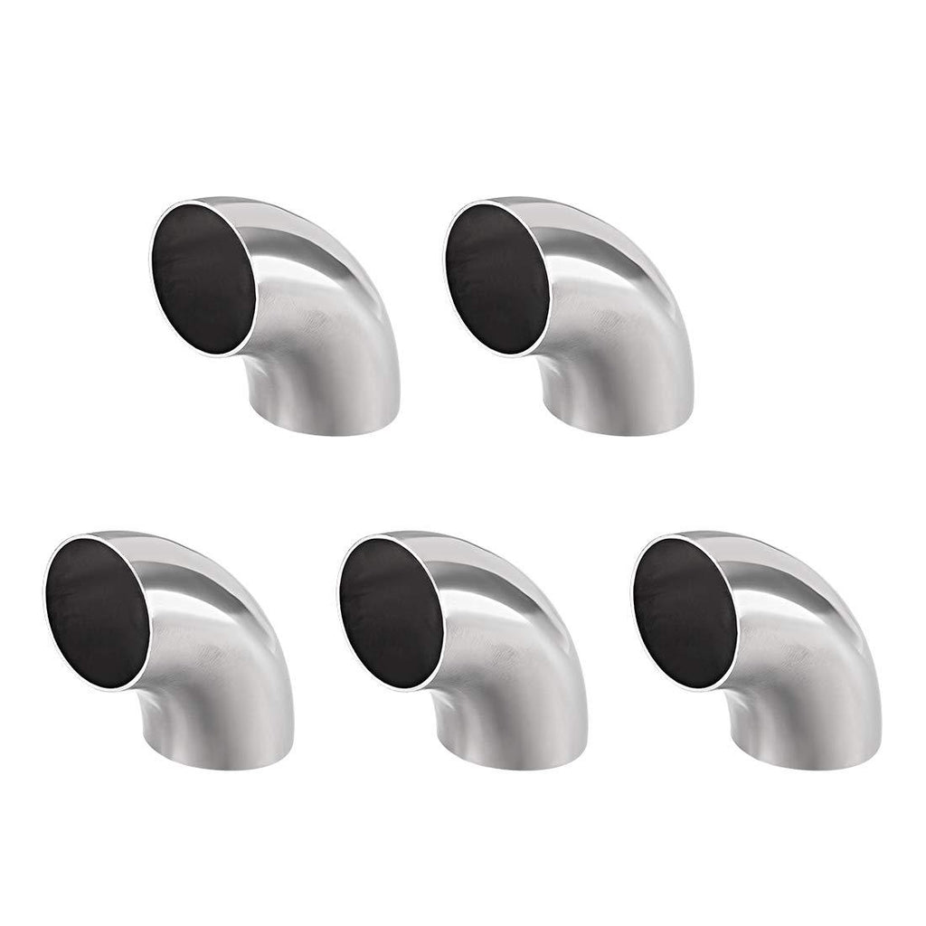 uxcell Stainless Steel 304 Pipe Fitting Long Radius 90 Degree Elbow Butt-Weld 1-1/2-inch OD 1mm Thick Pipe Size 5pcs - NewNest Australia