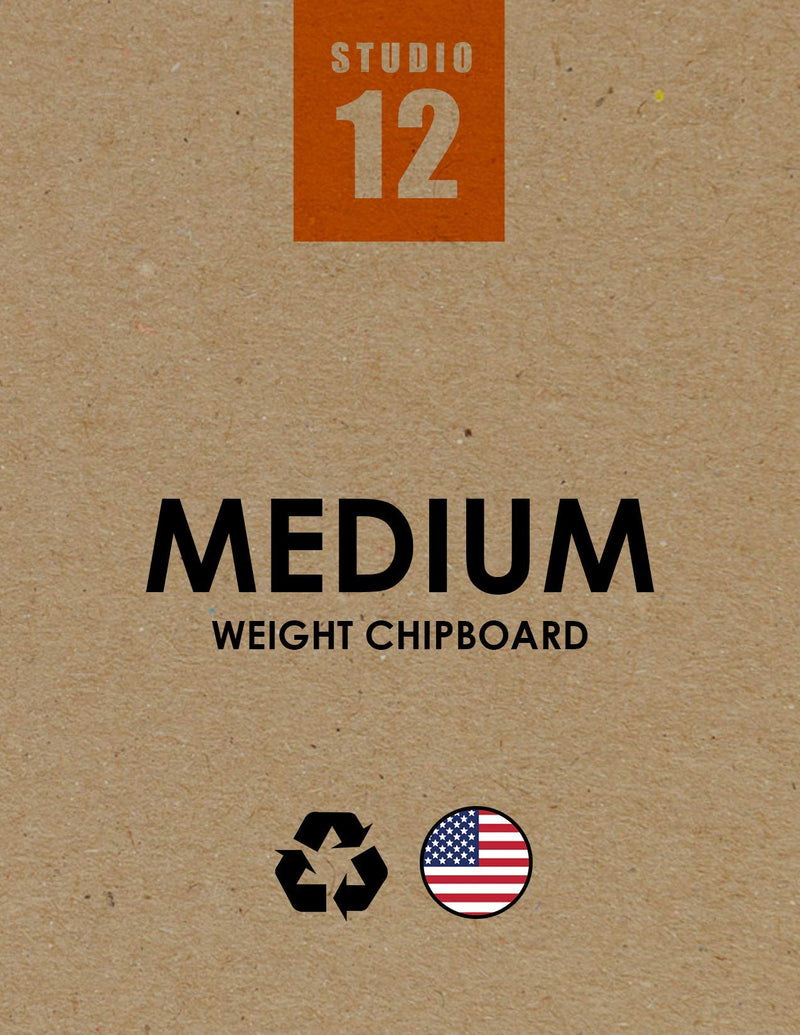 Studio 12 Chipboard Sheets. Medium Weight. Natural Kraft Brown. Great for Model Building, Scrap Booking, Creative Projects and Protecting Valuable Photos and documents. (25 Sheets) (5.5" x 8.5") 5.5" x 8.5" - NewNest Australia