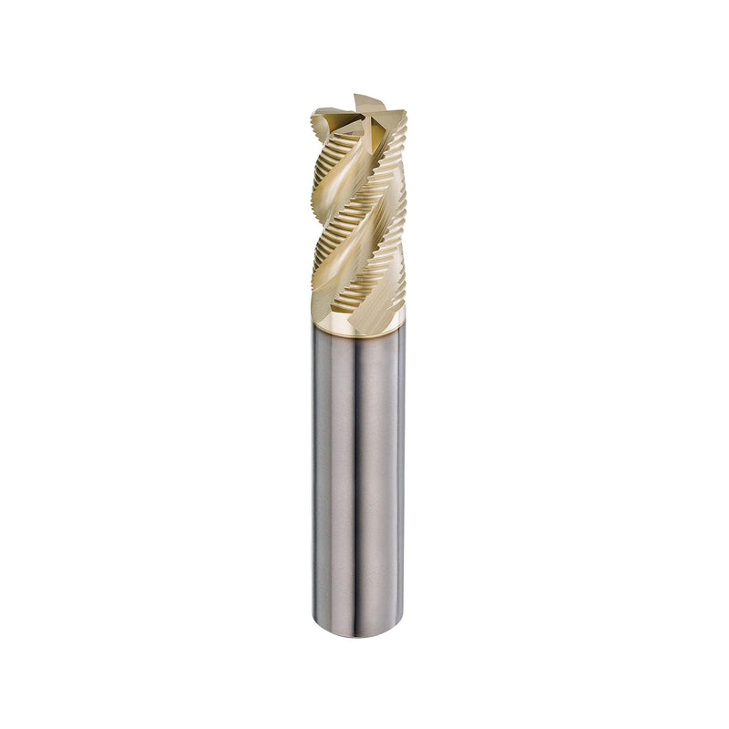 SPEED TIGER INTA Carbide Roughing End Mill - for Alloy Steels/Hardened Steels - Micro Grain Carbide End Mill - ZrN-A Coating - 4-Flute - INTA1/4"-4 (1 Piece, 1/4") 1/4 in - NewNest Australia
