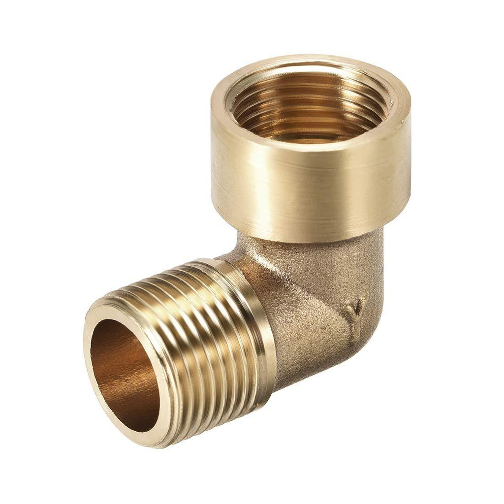 uxcell Brass Pipe Fitting 90 Degree Elbow 3/8 BSP Male X 3/8 BSP Female - NewNest Australia