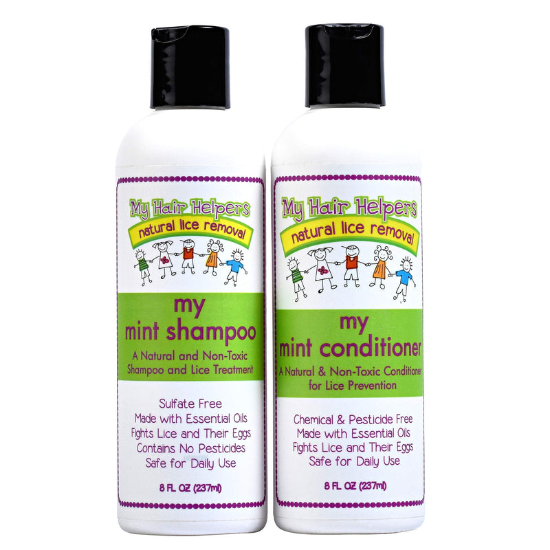 Lice Prevention Shampoo and Conditioner that Kills Lice and Eggs for Kids I Peppermint Essential Oil I Use Daily to Get Rid of Lice and Stay Nit-Free I Works on 1-2 Children 8 Ounces Each - NewNest Australia