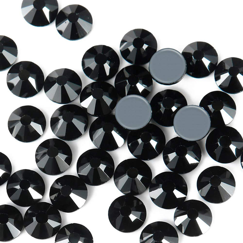 Dowarm Hotfix Crystal Rhinestones, Hot Fix Crystals for Crafts Clothes, Flatback Glass Crystal for Decoration, Round Gems (Jet Black, SS6 1440PCS) Jet Black - NewNest Australia