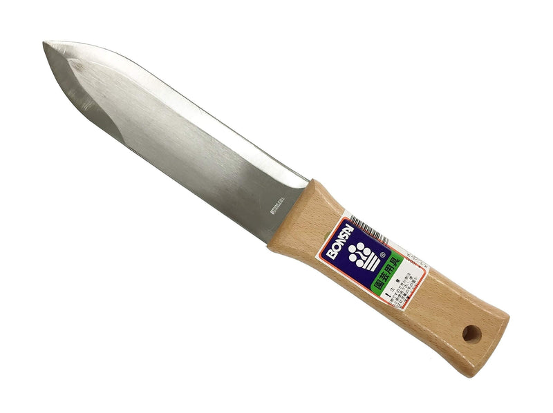 Bonsai No.10042 Japanese Hori Hori Garden Knife, Stainless Steel Blade 6.7"(170mm), Wooden Handle - NewNest Australia