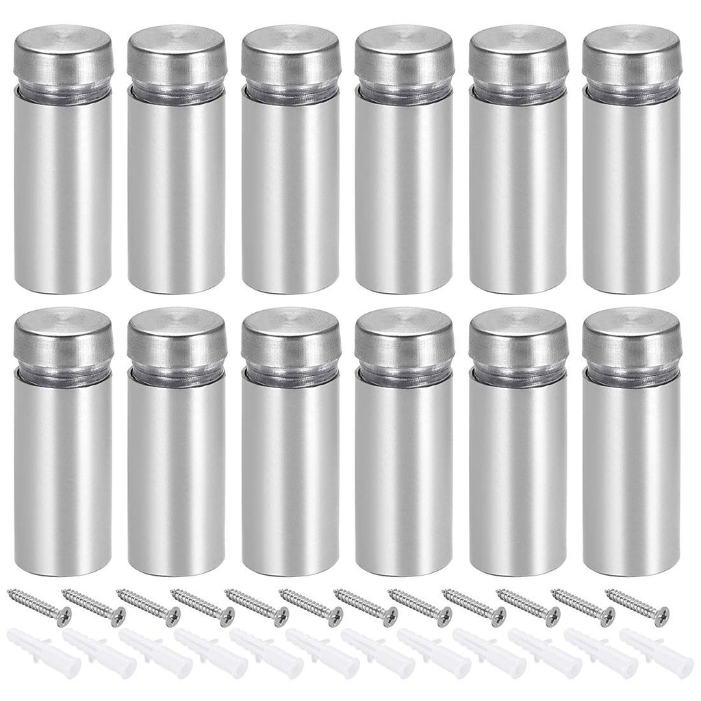 uxcell 1/2 Dia x 1-1/4"(12x31mm) Standoff Screws Wall Mount Sign Holders Acrylic Glass Nails with Accessories 12pcs - NewNest Australia