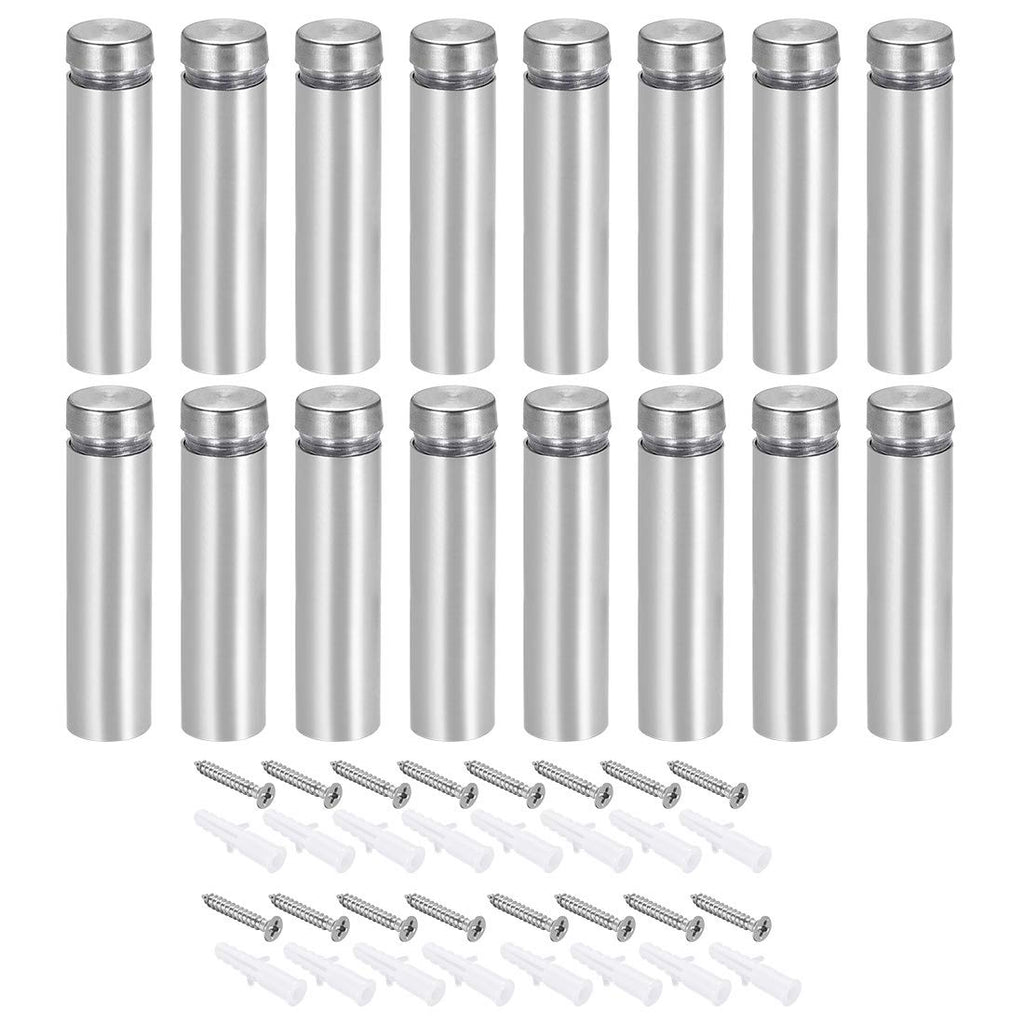 uxcell 1/2 Dia x 2-1/16"(12x52mm) Standoff Screws Wall Mount Sign Holders Acrylic Glass Nails with Accessories 16pcs - NewNest Australia