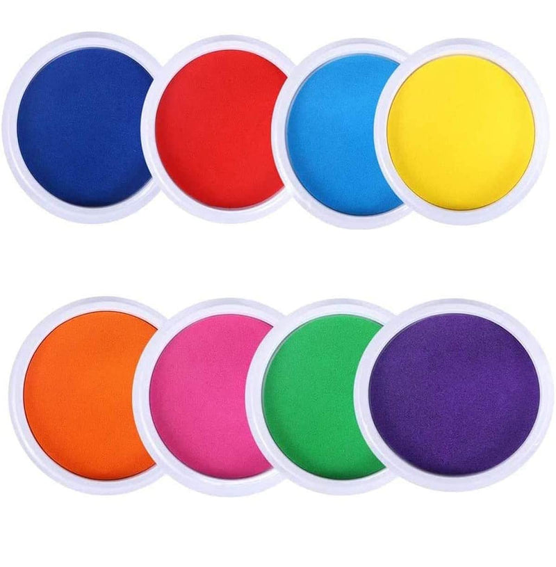 MoloTAR 8 Colors Rainbow Washable Large Ink Pads for Rubber Stamps Kids (Pack of 8) - NewNest Australia