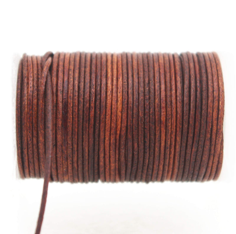 Glory Qin Dressed Brown Soft Round Genuine Jewelry Leather Cord Leather Rope (1mm 10 Yards) 1mm 10 Yards - NewNest Australia