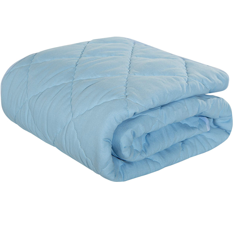 NTBAY Down Alternative Toddler Comforter, Lightweight and Warm Solid Color Baby Crib Quilted Blanket, 39 x 47 inches, Aqua 39x47 Inch (Pack of 1) - NewNest Australia