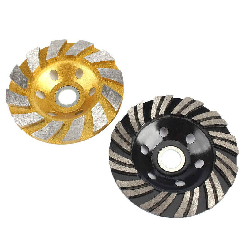 2Pcs 4inch Diamond Grinding Cup Wheel Double Row and Single Row Concrete Grinding Wheel Disc Mix Set for Angle Grinder for Granite, Stone, Marble, Masonry, Concrete - NewNest Australia