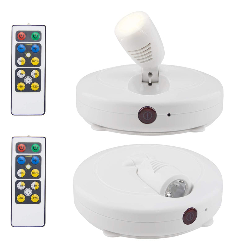 HONWELL LED Spotlights Indoor Accent Lights Wireless Dimmable Puck Lights with 2 Remote, Closet Lights with Rotatable Lights Head, Stick on Artwork Lighting, Art Lights for Painting Picture Display - NewNest Australia