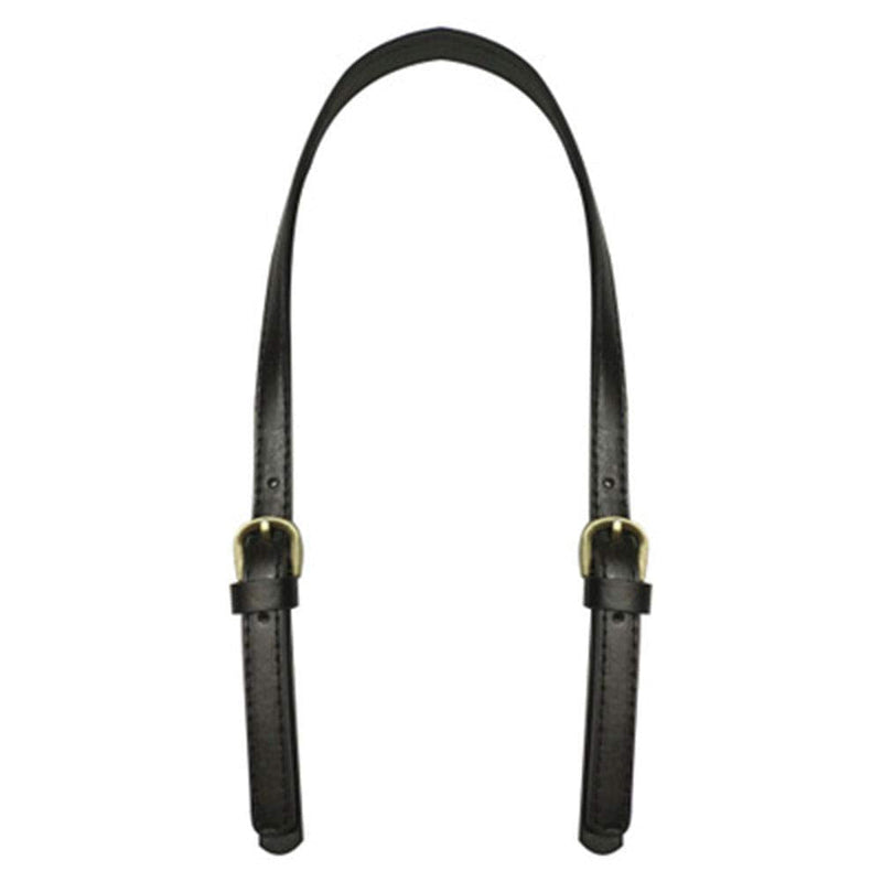 ConStore 2 PCS Leather Replacement Handles Shoulder Straps with Adjustable Buckle Purse Strap Bag Handles DIY Bag Belt Split Leather (Black) Black - NewNest Australia