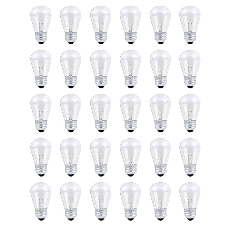 30 Pack S14 Outdoor String Light Bulbs Set, 120V 11W Clear Outdoor Patio Vintage Light Shatterproof Bulbs - NewNest Australia