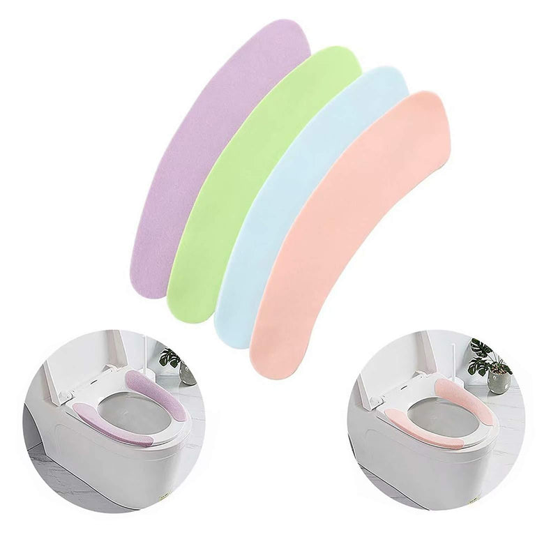 Bathroom Warmer Toilet Seat Cover Pads 4 Pack Washable and Reusable Cushion for Winter - NewNest Australia