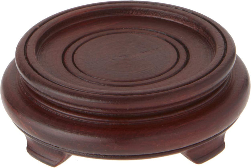 NewNest Australia - Bard's Dark Wood Decorative Base, 1.25" H x 3.625" W x 3.625" D (2.5" Display Diameter), Pack of 2 