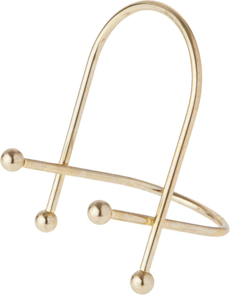 NewNest Australia - Bard's Brass Wire Easel, 5" H x 3.25" W x 4" D, Pack of 2 