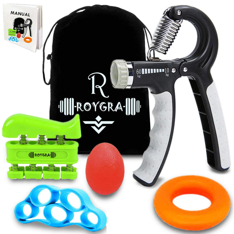 roygra Grip Strength Trainer, Forearm Workout, Hand & Finger Exerciser - 5 Pack - NewNest Australia