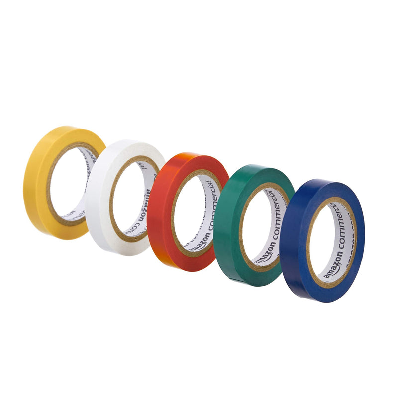 AmazonCommercial Electrical Tape, 1/2-inch by 6.66-yard, Multi-Color, 10-Pack 0.5" * 6.66 yards Pack of 10 - NewNest Australia