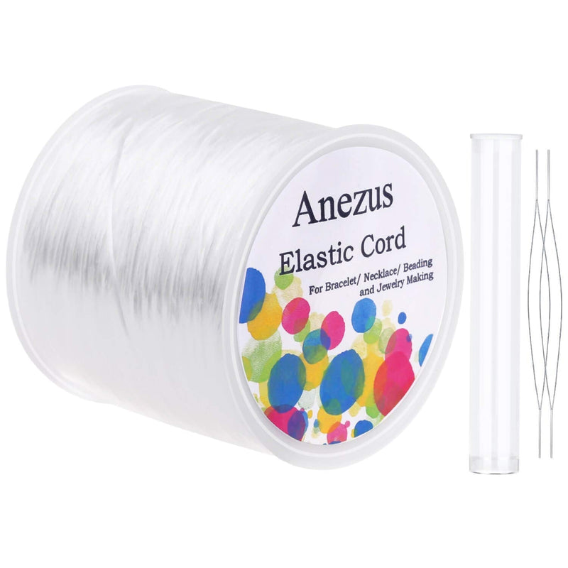 Stretchy String for Bracelets, Anezus Elastic String Jewelry Bead Cord with 2pcs Large Eye Beading Needles for Seed Beads, Pony Beads, Bracelets and Jewelry Making - NewNest Australia