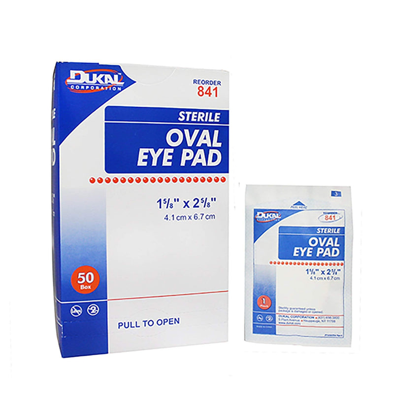 Dukal Oval Eye Pads 1 5/8 x 2 5/8. Pack of 50 Cotton Pads for Eyes. Absorbent Sterile Pads for Eye Protection. Easy Place tab. Individually Wrapped. Sealed Edges, 841 - NewNest Australia