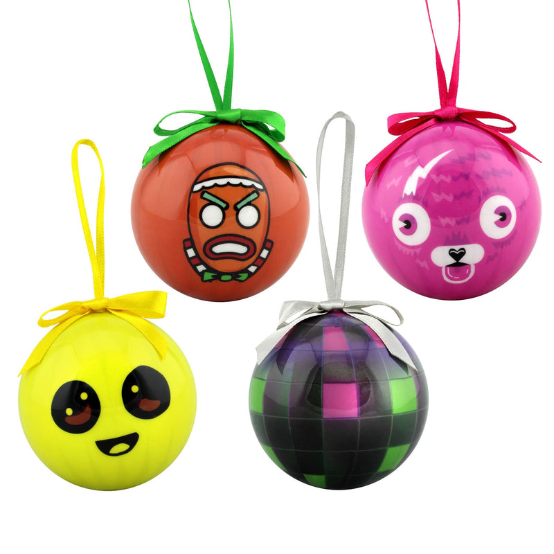 NewNest Australia - Epic Games Fortnite Holiday Ornaments Set of 4 - Collection 2 (Boogie Bomb, Cuddle Team Leader, Peely, Merry Marauder) 