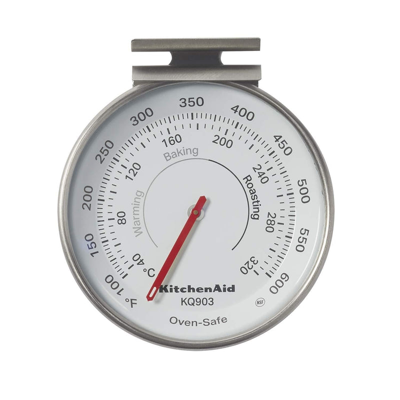 NewNest Australia - KitchenAid 3-in Dial Oven Thermometer, TEMPERATURE RANGE: 100F to 600F, Black 