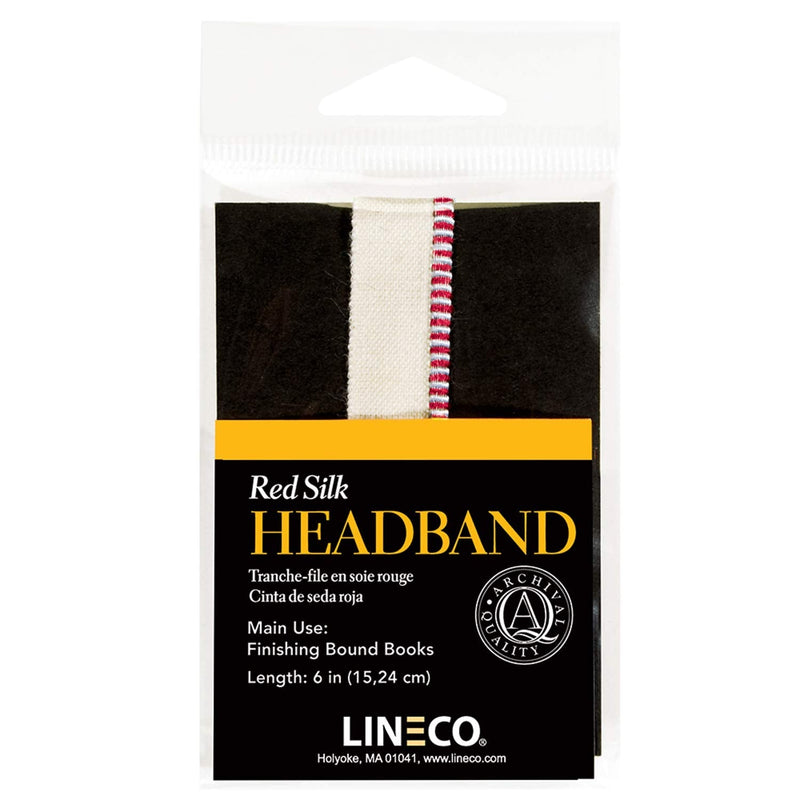 Lineco Red 6" Silk Head Band. Finishing Touch for Bound Books. Bookbinding, DIY, Crafts, Projects, Journals, Scrapbooking, Book Decor. Red 6" - NewNest Australia