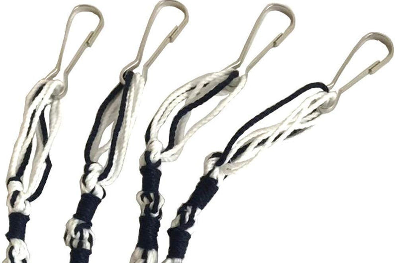 Holy Land Market Pants/Jeans Tzitzits (Set of Four) White with Blue Thread - Tassels with Hanging Hooks (with Longer Blue Messiah Thread) (Navy Dark Blue) Navy Dark Blue - NewNest Australia