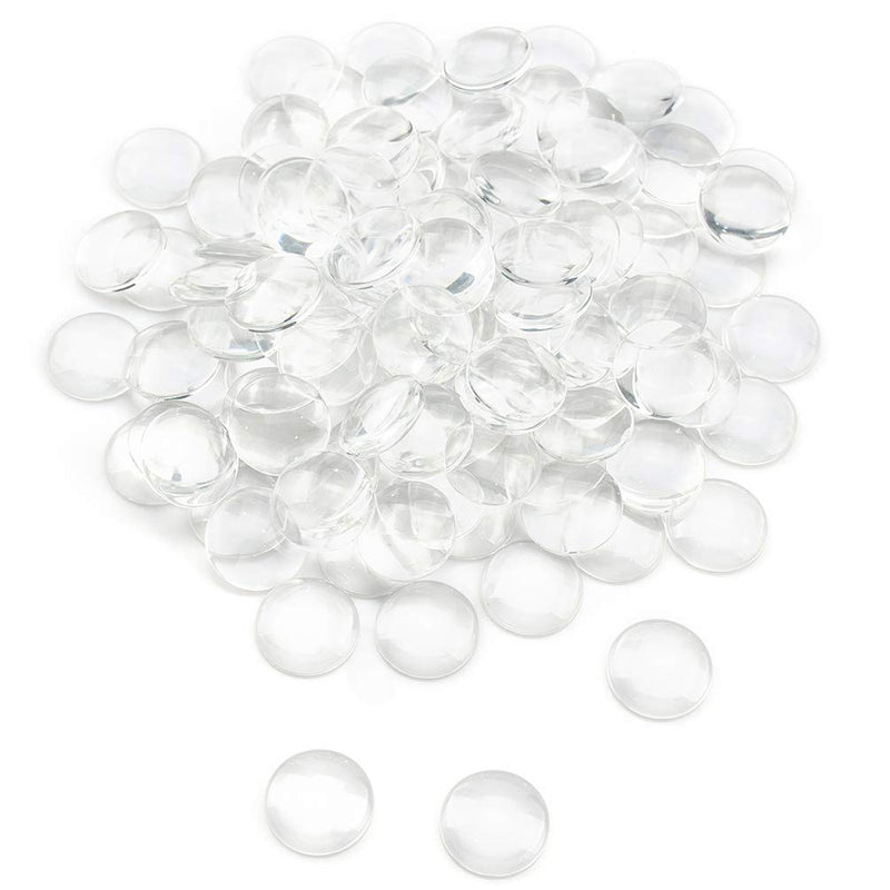 Foraineam 150 Pieces 1 inch Glass Dome Cabochons Crystal Clear Round Cabochon for Photo Pendant Craft Jewelry Making - NewNest Australia