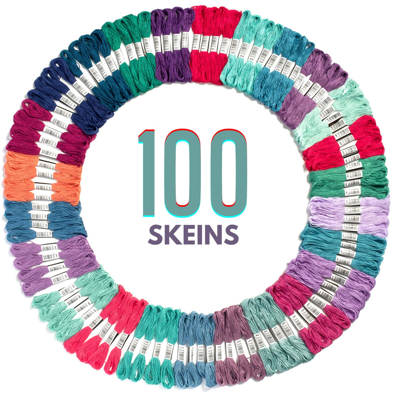 Embroidery Thread Mermaid Color Palettes - Friendship Bracelet String - 100 Embroidery Floss Coded as Embroidery Thread Numbers - Cross Stitch, Thread or String Craft - Best Bracelets String Set - NewNest Australia