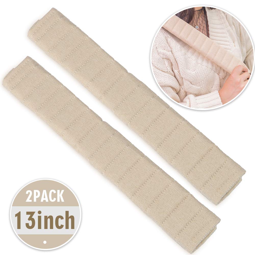 Car Seat Belt Pad Cover Kit 13 Inch Seat belt Strap Shoulder Pad Seat Belt Shoulder for Car/Bag (Beige) - NewNest Australia