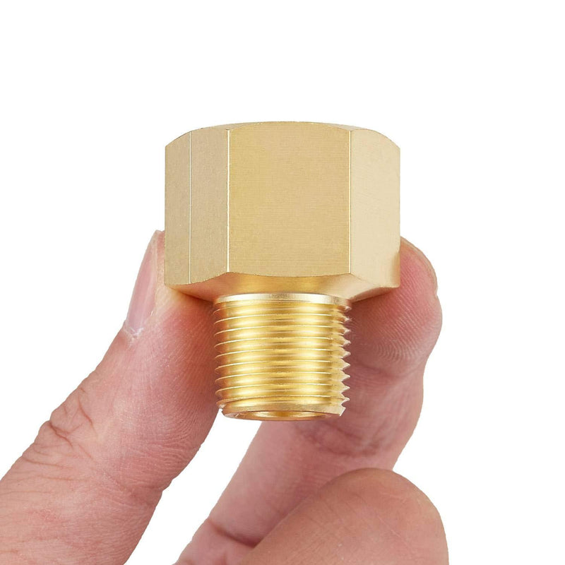 Litorange 3 PCS Brass Pipe Fitting Reducer Adapter，3/8" NPT Male x 1/2 Inch NPT Female Extension Connector - NewNest Australia