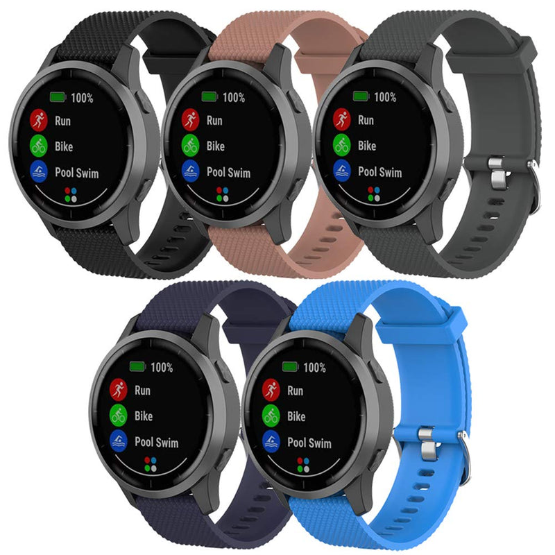 Band for Garmin Vivoactive 4, Soft Silicone Replacement Watch Band for Garmin Vivoactive 4/ Venu 2 (No Tracker, Replacement Bands Only) 5PCS Bands-Boy Large - NewNest Australia