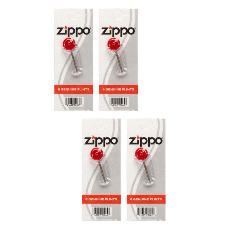 Zippo flints & Wicks 2406N 6 Genuine Flints (Pack of 4) (4) - NewNest Australia
