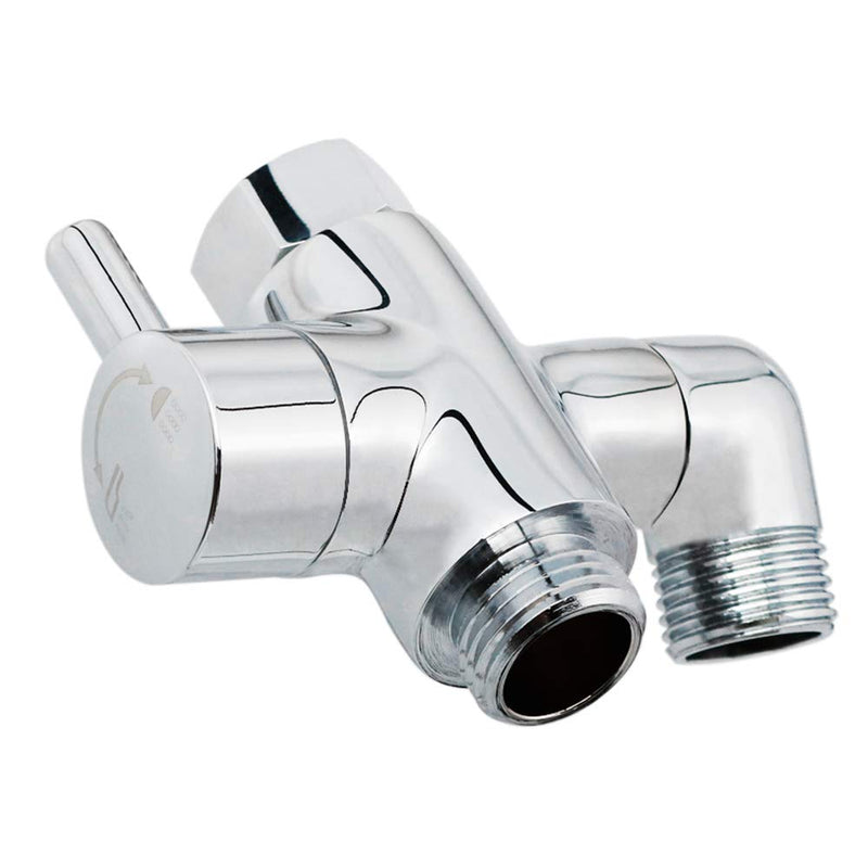 Brass Shower Arm Diverter Valve for Handheld Shower Head and Fixed Spray Head G1/2 3 Way Universal Bathroom System Component Replacement Part, Polished Chrome Chrome Polished - NewNest Australia