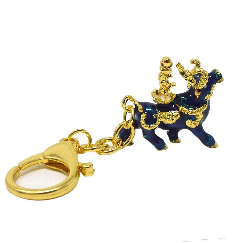 NewNest Australia - Feng Shui Wealth Bull for Activating Immense Wealth & Big Auspicious Keychain W4107 