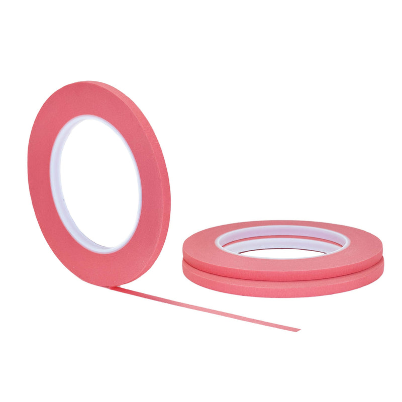 3 pk 1/4" inch x 60yd STIKK Pink Painters Tape 14 Day Clean Release Trim Edge Thin Narrow Finishing Masking Tape (.25 in 6MM) - NewNest Australia