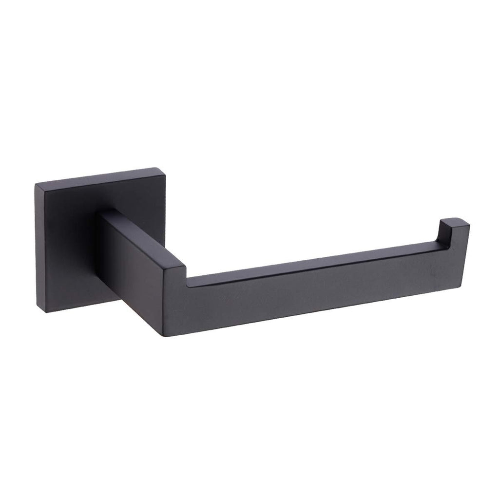 TRUSTMI Toilet Paper Holder, Modern Design Matte Black Bathroom Wall Mounted SUS 304 Stainless Steel Single Roll Tissue Paper Dispenser - NewNest Australia