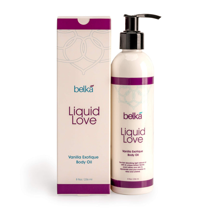 Liquid Love Vanilla Exotique Body Oil for Relaxing Massage Therapy and Sensual Couple's Massages - Made in the USA, 100% Vegan with Luscious Virgin Oils, Grape Seed, Coconut, Vitamin E, 8 floz - NewNest Australia